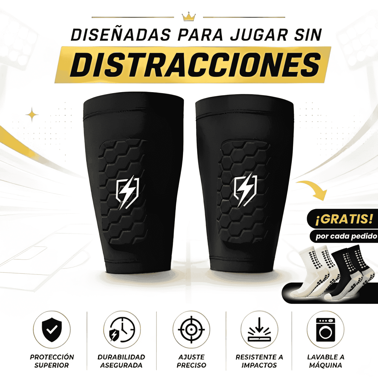 Canilleras integradas ProGrip™